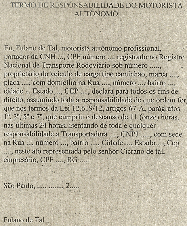 Lei 12 619 12 Lei que regulamenta a profissão de Motorista de Caminhão